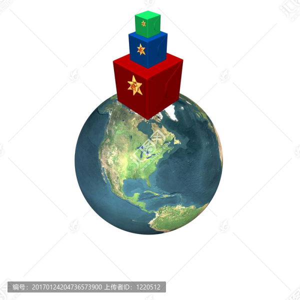 地球上的圣誕禮品盒