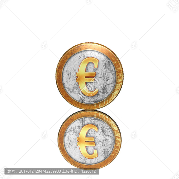 金色的硬幣與反射鏡
