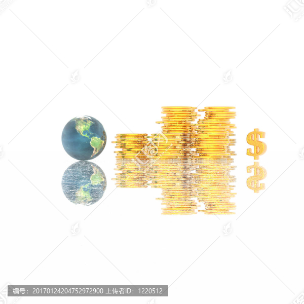 用白色的3D地球儀上的硬幣-匯圖網(wǎng) www.fosd68.com 用白色的3D地球儀上的硬幣