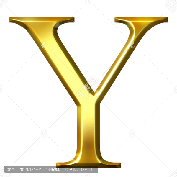 3D金色的希臘字母老虎