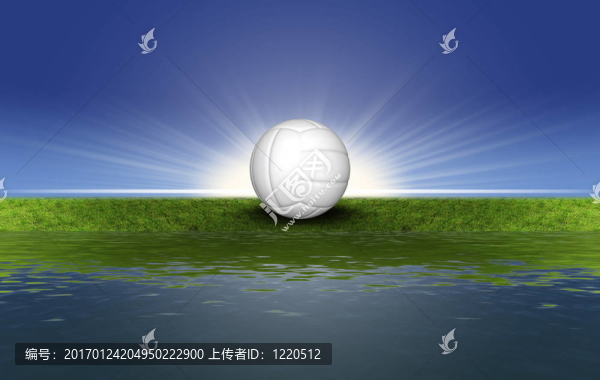在綠草上的排球