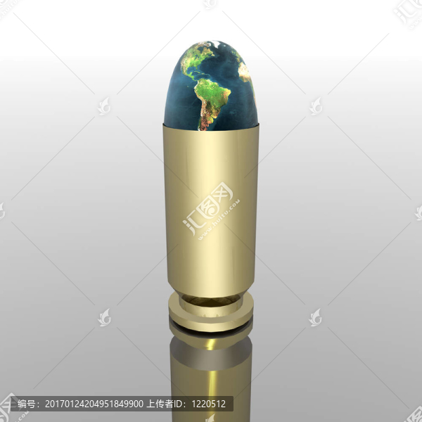 明亮的3D金色子彈
