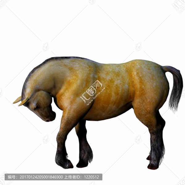 三維立體感斑斕的馬