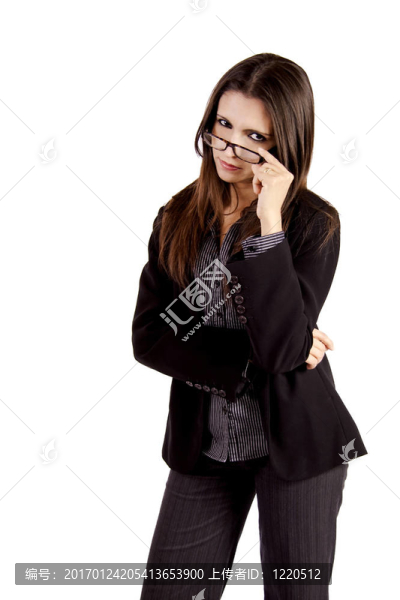 戴眼鏡的女商人