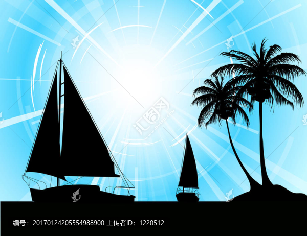 海洋上的游艇