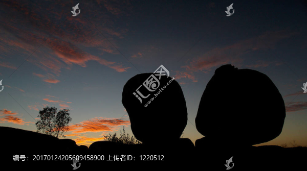 魔鬼大理石的日落