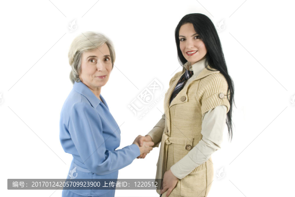 女商人握手