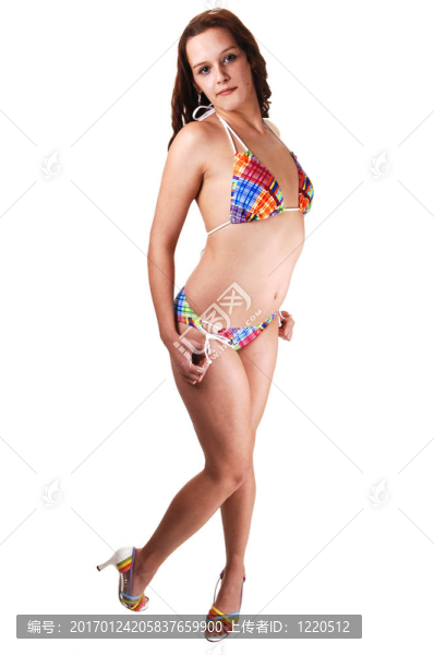 可愛的比基尼女孩。