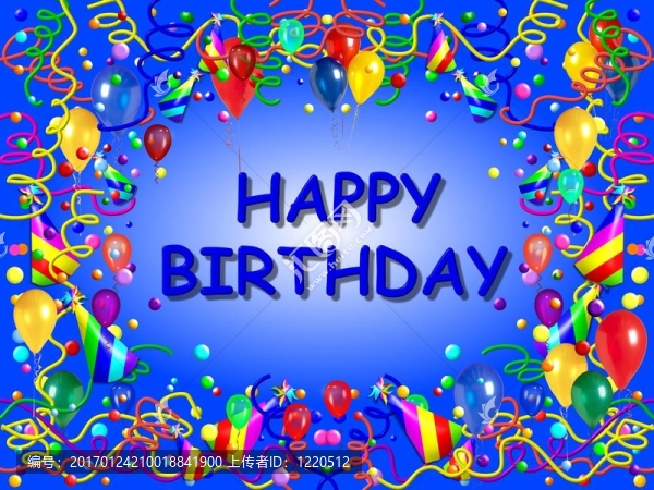 快樂的生日卡藍(lán)-匯圖網(wǎng) www.fosd68.com 快樂的生日卡藍(lán)