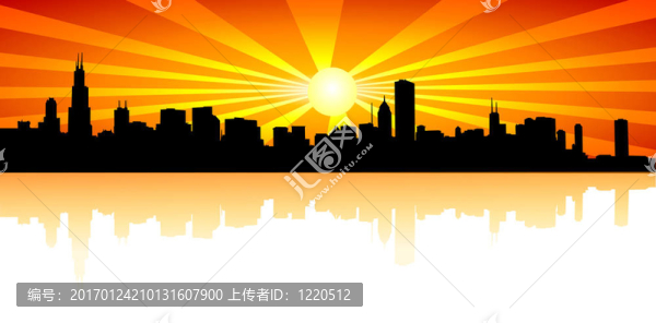 城市天際線的插圖