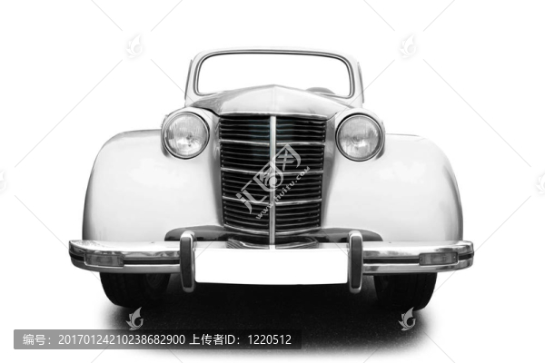 灰色的老式汽車