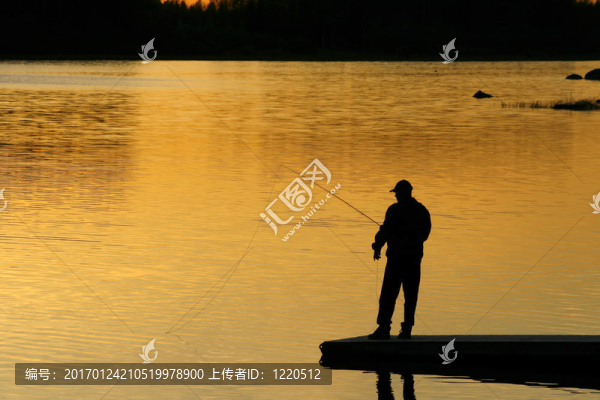 釣魚日落