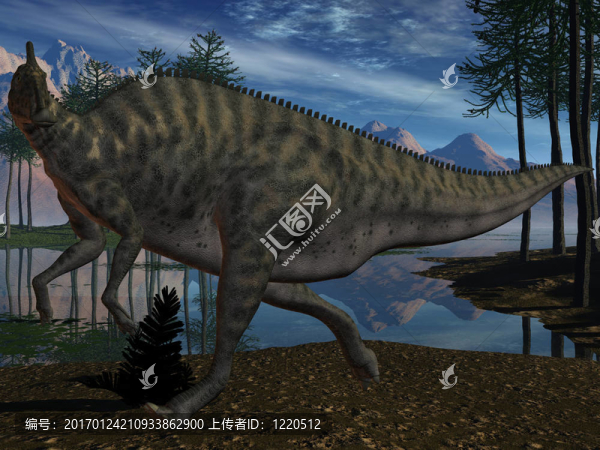 櫛龍angustirostris-3d恐龍