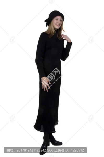穿黑衣服的少女