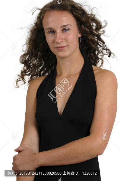 美麗的少女孤立