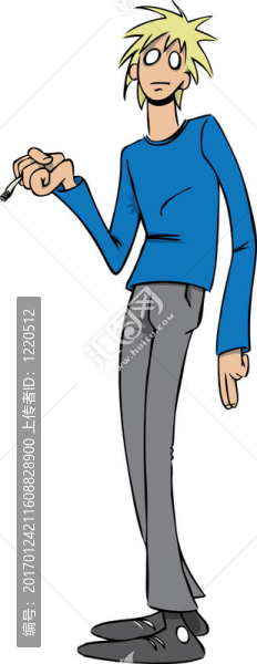 男人站著抽煙