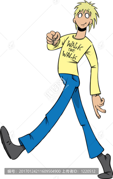 男人走著走