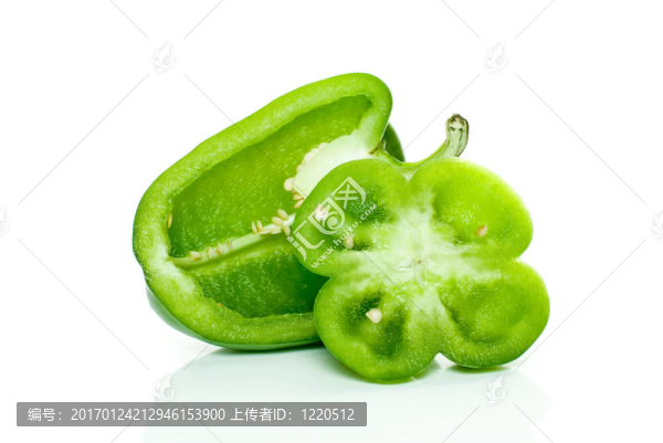 半甜青椒和花形切片