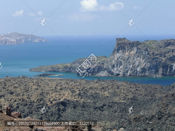 圣托里尼的火山口