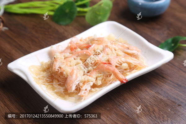 蒜茸粉絲開邊蝦