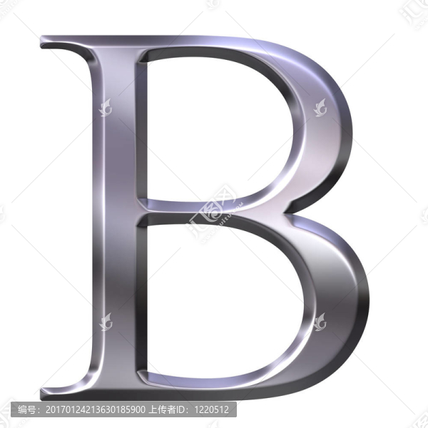3D銀希臘字母