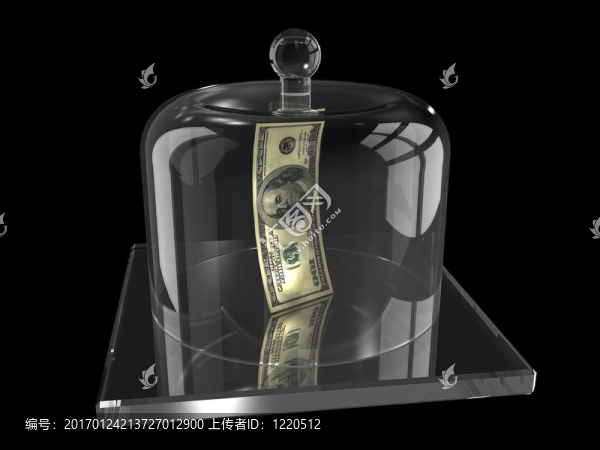 玻璃蓋下的美元