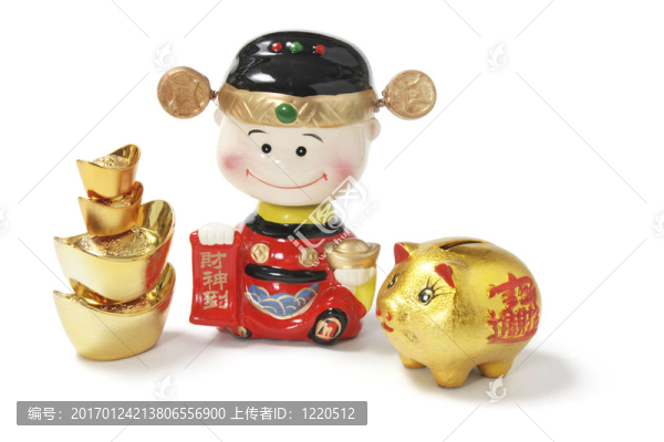 上帝的繁榮；金元寶金撲滿