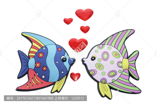 熱帶魚類帶著愛的心