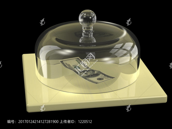 玻璃蓋下的美元