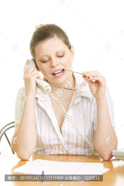 女商人在電話