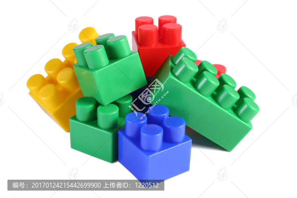 堆棧的彩色積木-沒(méi)有商標(biāo)