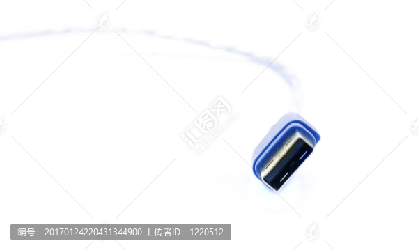 USB連接器在白