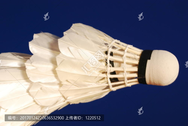 藍(lán)色背景的羽毛球