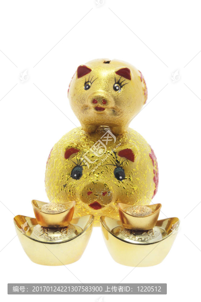 金色的小豬存錢罐