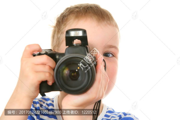男孩用相機