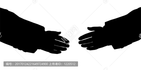 商手中的剪影