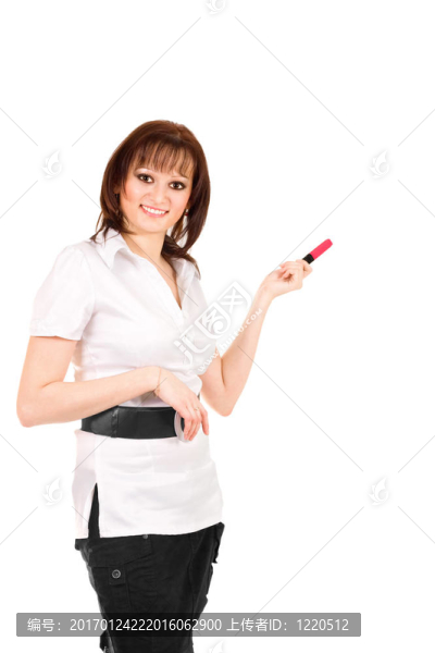 女人做演示