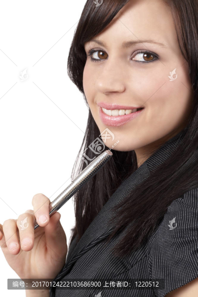 美麗的黑發(fā)女商人