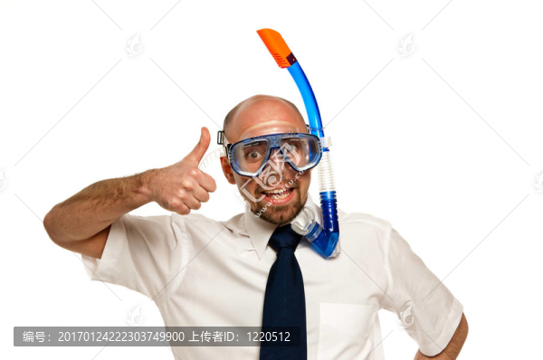 商人在白色背景下孤立