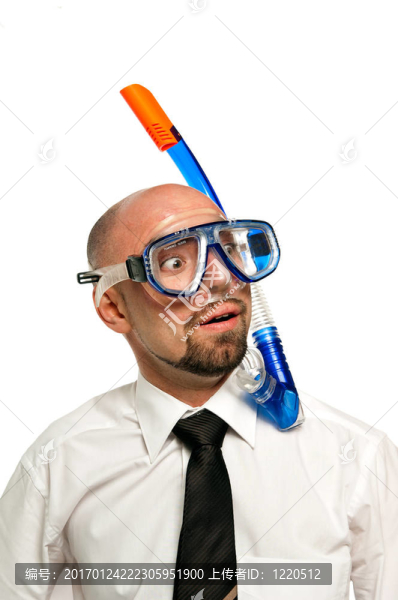 商人在白色背景下孤立