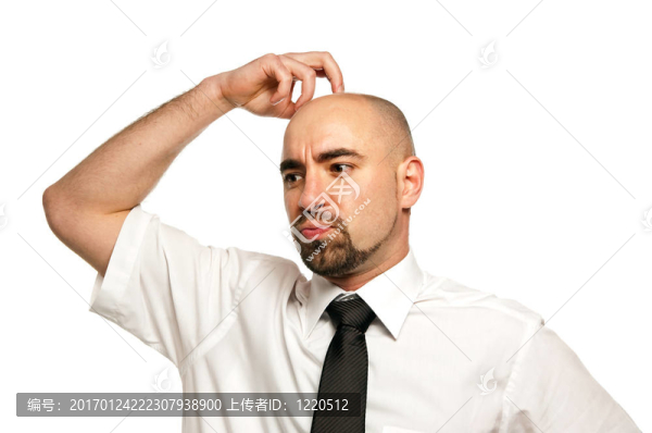 商人在白色背景下孤立