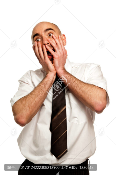 商人在白色背景下孤立