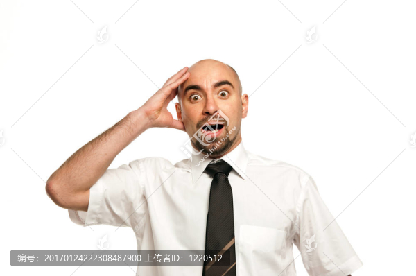 商人在白色背景下孤立