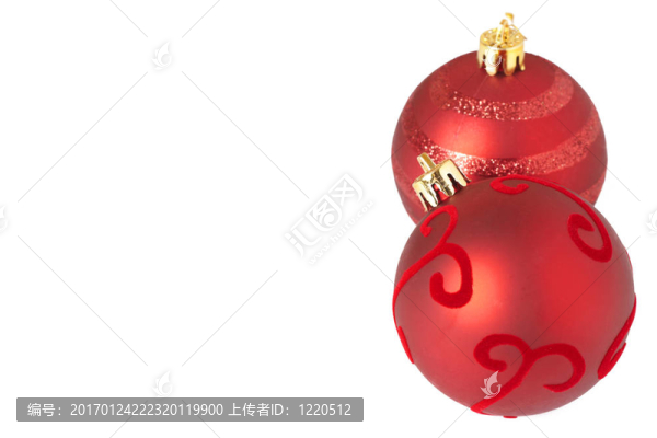 紅色的圣誕裝飾品
