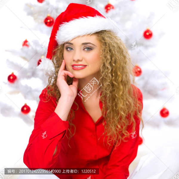 圣誕節(jié)的金發(fā)小妞