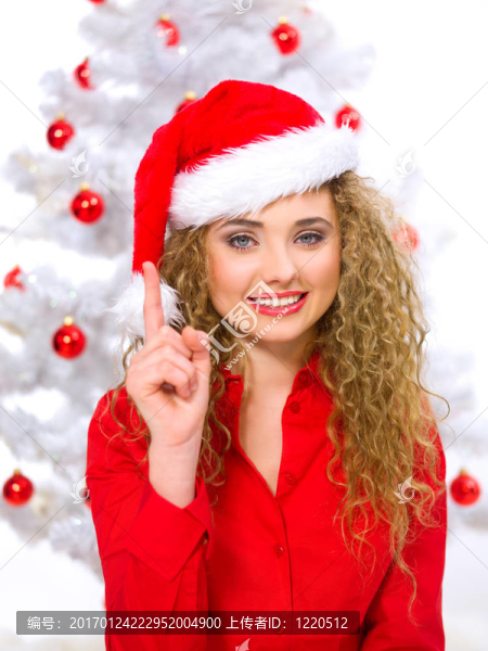 圣誕節(jié)的金發(fā)小妞