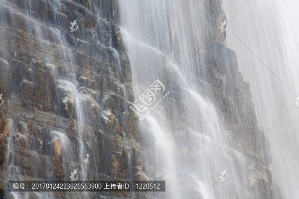 山地森林瀑布