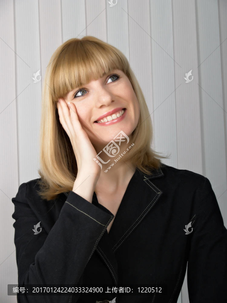 這位年輕漂亮的女商人的肖像