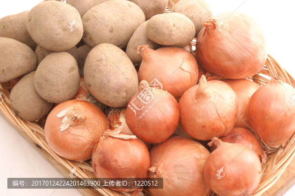 籃子里的洋蔥和土豆