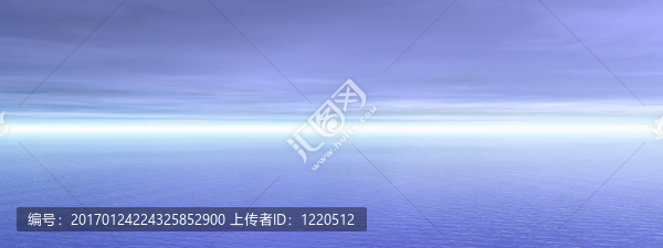 藍(lán)色的天空和海洋波浪混濁水全景